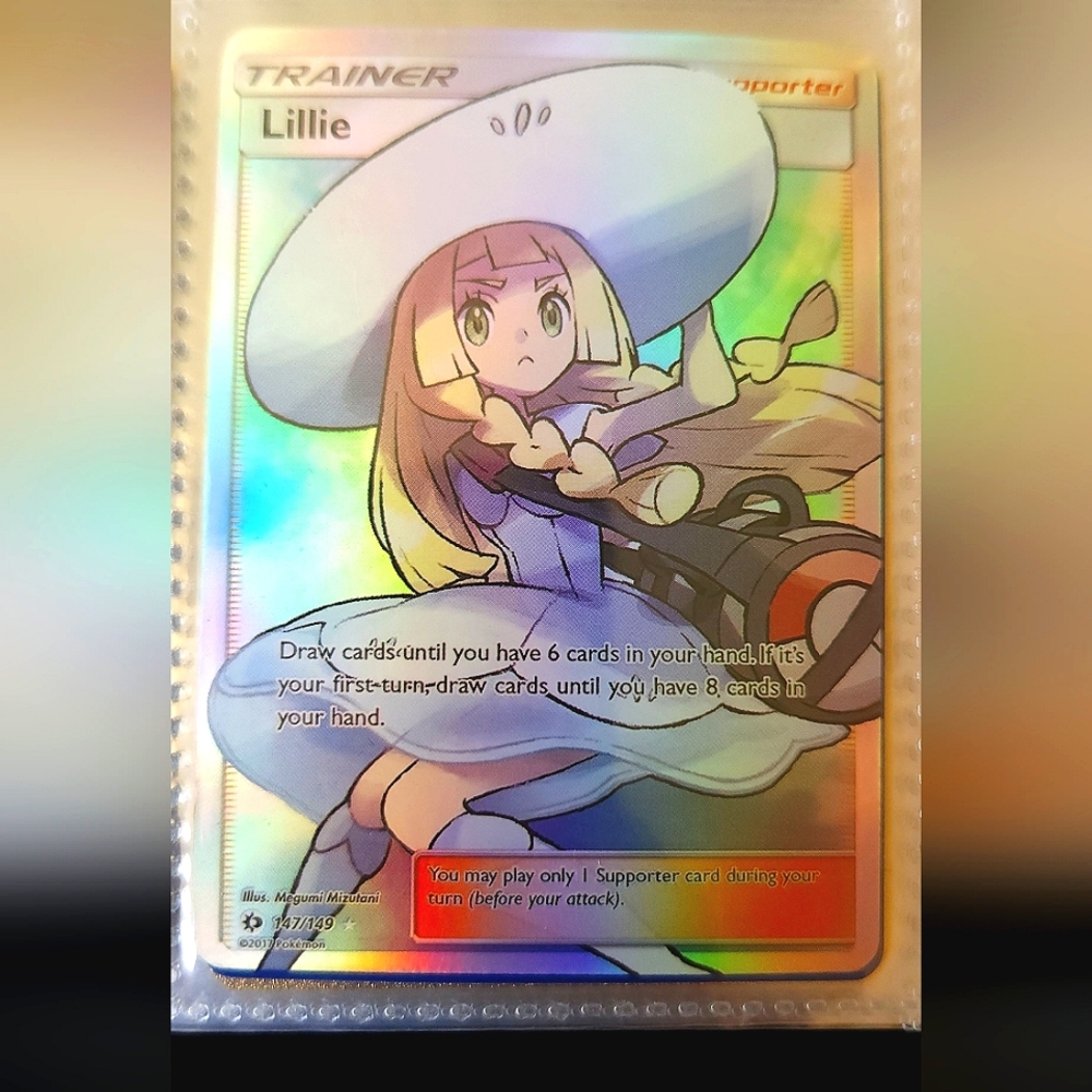 This rare Lillie Full Art 066/060 SR Pokémon card from the 2017 Sun&Moon set is